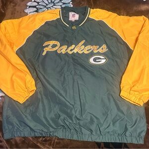 NFL GreenBay Packers Pullover Insulated Windbreaker Pullover Jacket Sweater